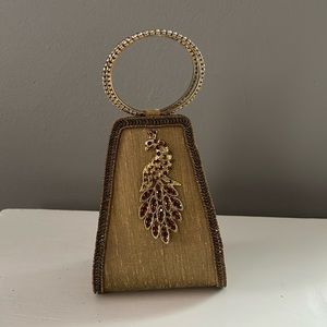 Small purse with crystal peacock, from India